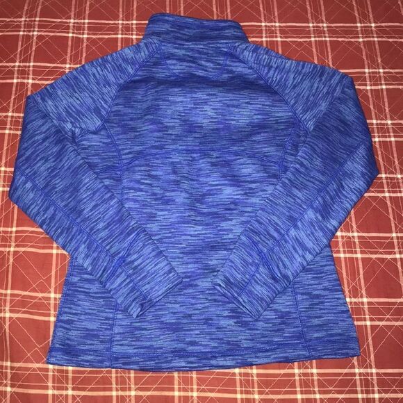 Tek gear blue zip up autumn fall workout sweater long sleeve interior fleece - Picture 7 of 7
